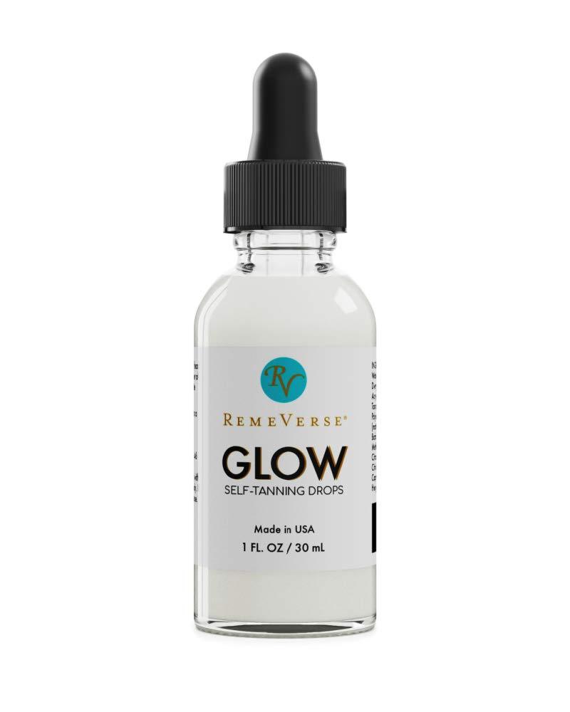 Glow Self-Tanning Drops with Aloe: Sunless Tanner for a Sun-Kissed Glow. Control Your Results by Adding Drops to Your Own Moisturizer, for Face & Body. Buildable Color. - BeesActive Australia