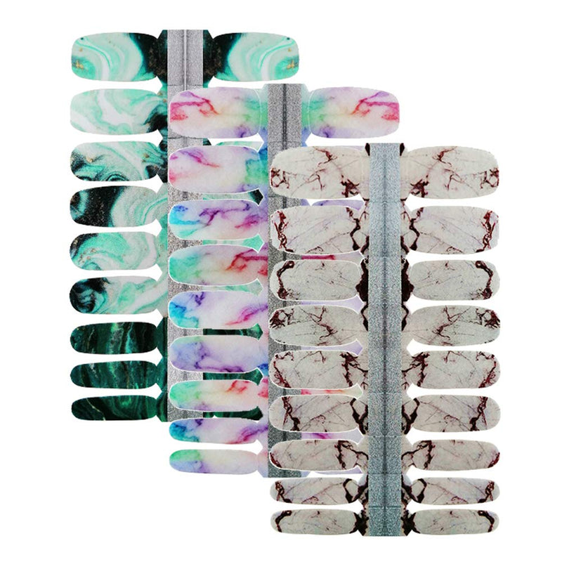 BornBeauty Full Nail Polish Strips Nail Wraps Decals Adhesive Nails Stickers False Nail Design for Women Girls Manicure Kits Nail Art Decoration (#4) #4 - BeesActive Australia