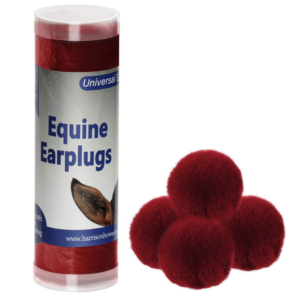 Harrison Howard EaseFit Horse Ear Plugs Superb Safe and Soft for Horse Horse (2.5") Burgundy - BeesActive Australia