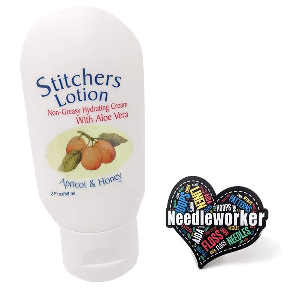 Stitcher's Lotion - Apricot & Honey, 2 oz. Tube - Plus Fun Needleworker Magnet Decoration - BeesActive Australia