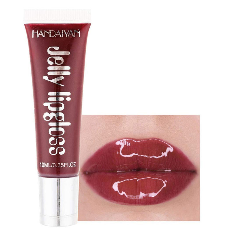 Eyret Glitter High-gloss Liquid Lipsticks Moisturize Jelly Luster Lip Primer Highlight Clear Lip Plumper Beauty Makeup for Women and Girls (Cherry08#) Cherry08# - BeesActive Australia