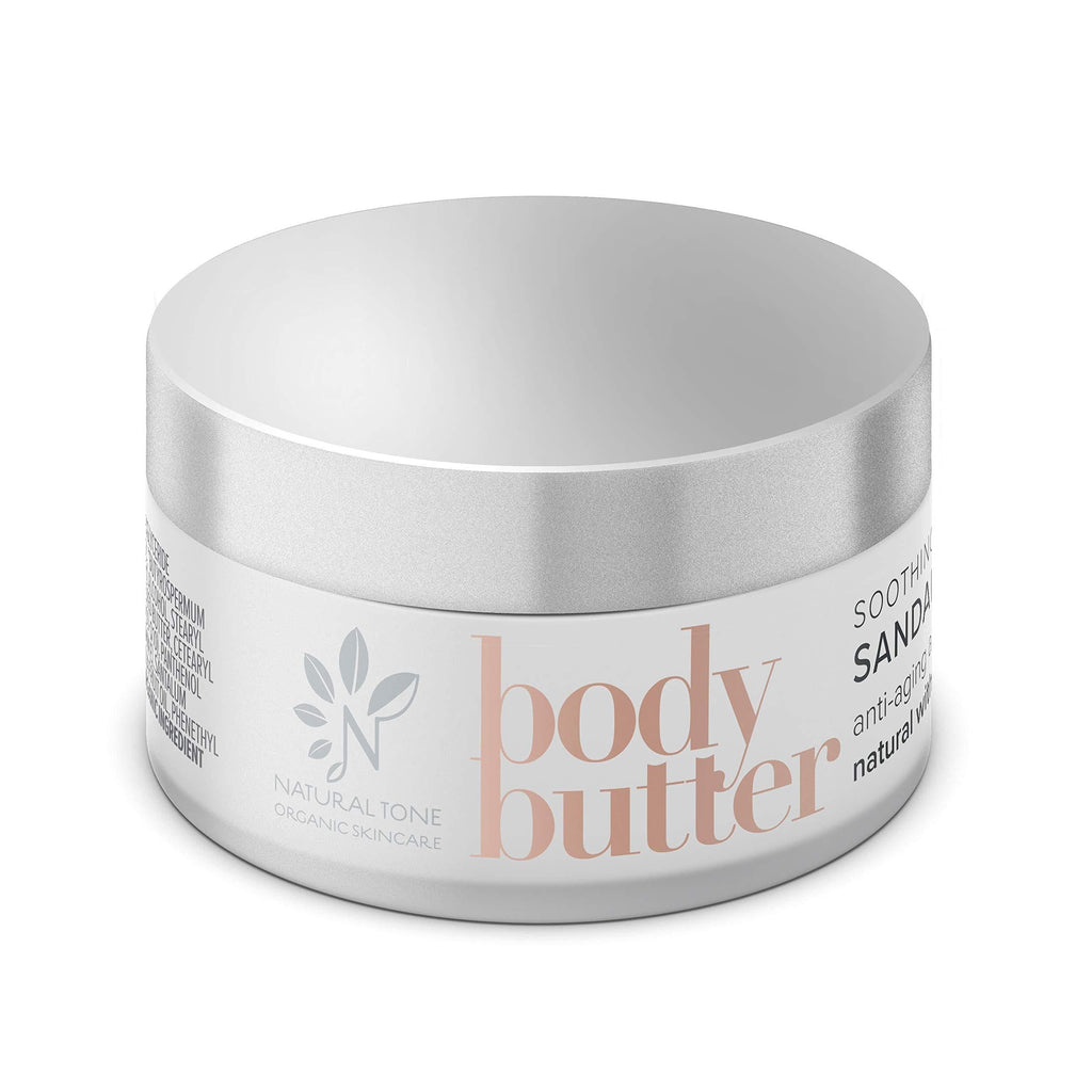 Natural Tone Organic Skincare Soothing Body Butter with Vanilla & Sandalwood - BeesActive Australia
