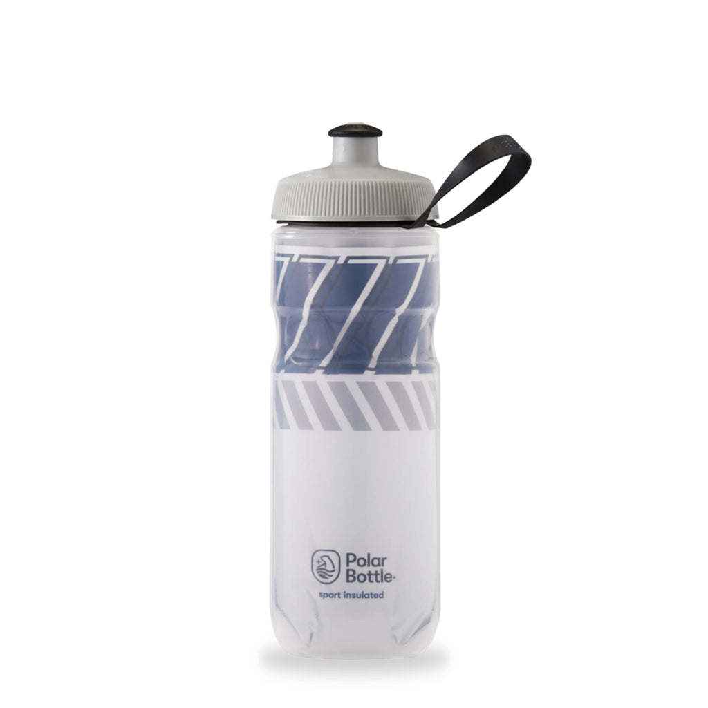 Polar Bottle Sport Insulated Water Bottle - BPA-Free, Sport & Bike Squeeze Bottle with Handle 20 Oz Tempo - White & Night Navy - BeesActive Australia