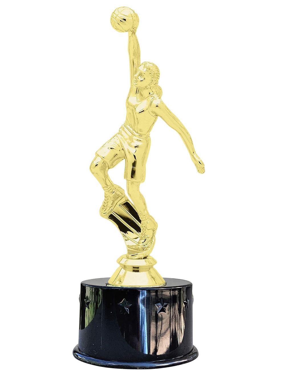 Express Medals Female Girls Dunk Basketball Award Trophy Party Favor Gift Prize Including 4 Gold Color Decals to Custom Personalize The Black Base - BeesActive Australia