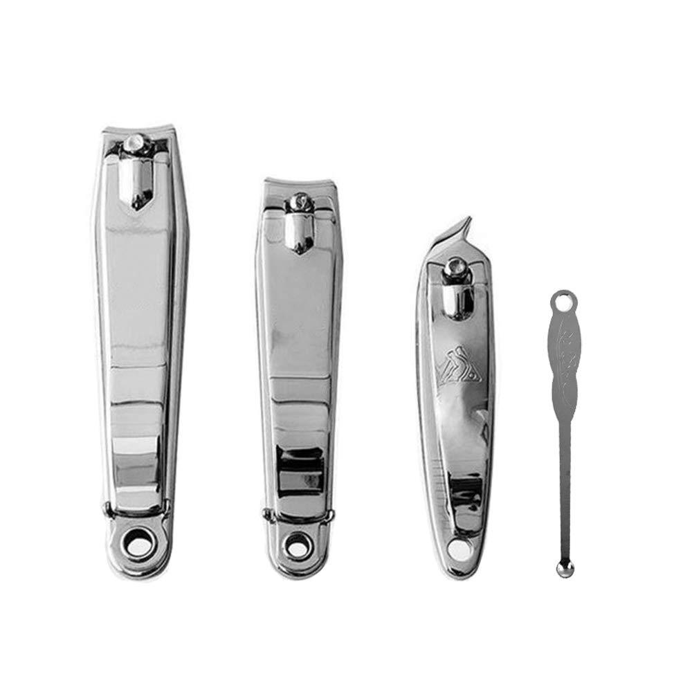 XXY 3Pcs Nail Clippers Set Stainless Steel Fingernail Clippers Toenail Clippers Slant Edge Nail Cutter Sharp Nail Trimmer with Nail File 1 Pcs Earpick for Men and Women - BeesActive Australia