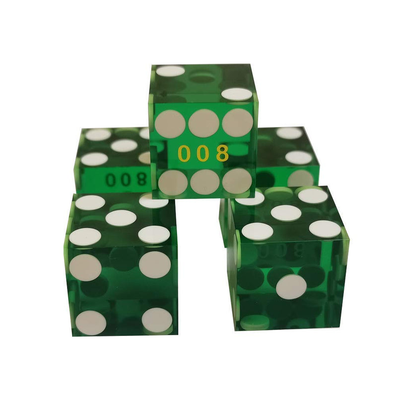 NANSUAO Casino Dice Grade AAA with Razor Sharp Edges and Matching Serialized Numbers Set of 5-for Game Such As RPG DND Poker Texas Hold'em Blackjack - BeesActive Australia