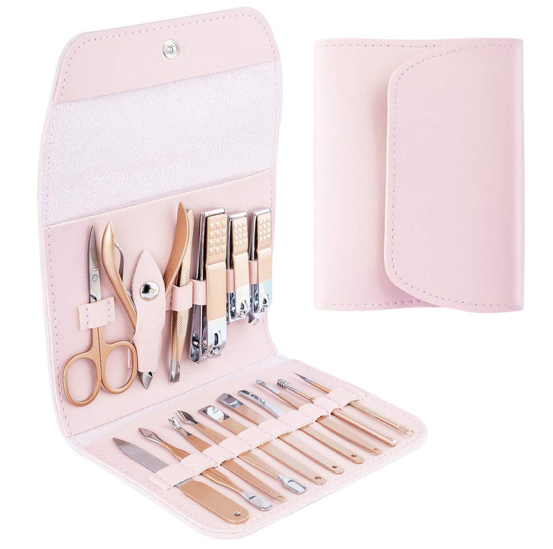 NEEKO Manicure Set,Nail Clippers 16 in 1 Pedicure kit,Professinal Stainless Nail Kit for Pedicure & Manicure,Grooming Kit with Portable Leather Travel Case for Women Girl Men - BeesActive Australia