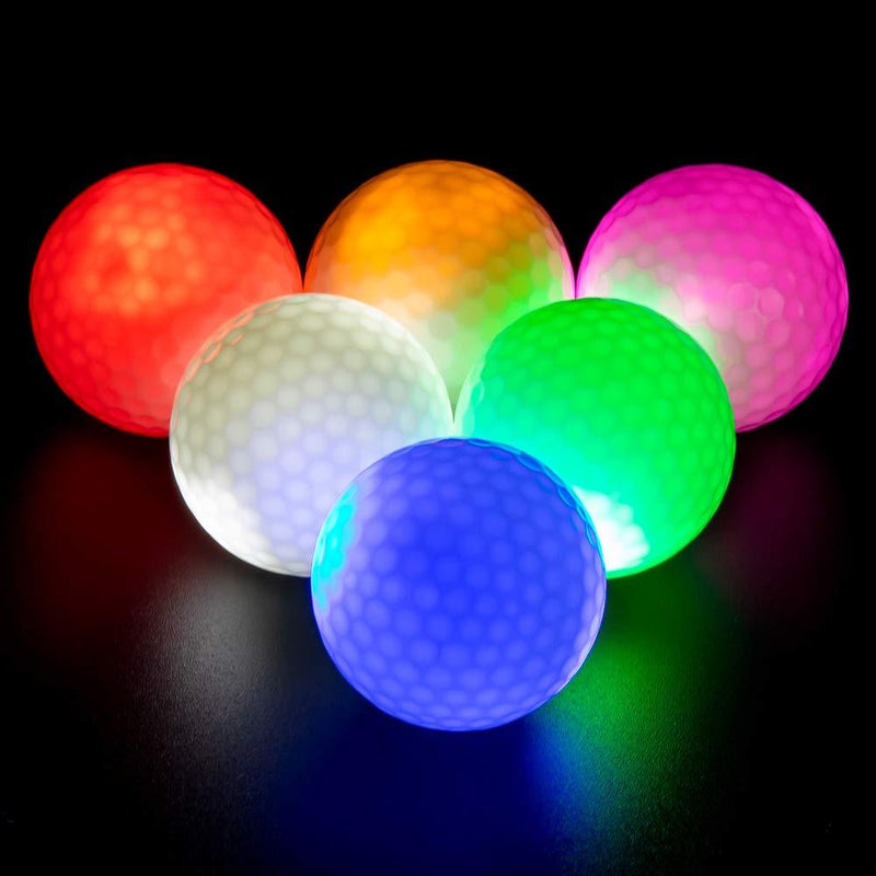THIODOON New Glow Dark Golf Ball Glow Golf Balls Resettable Time LED Golf Ball Light up Golf Ball Night Golf Balls Luminous Golf Balls 6 Colors for Your Choice - BeesActive Australia