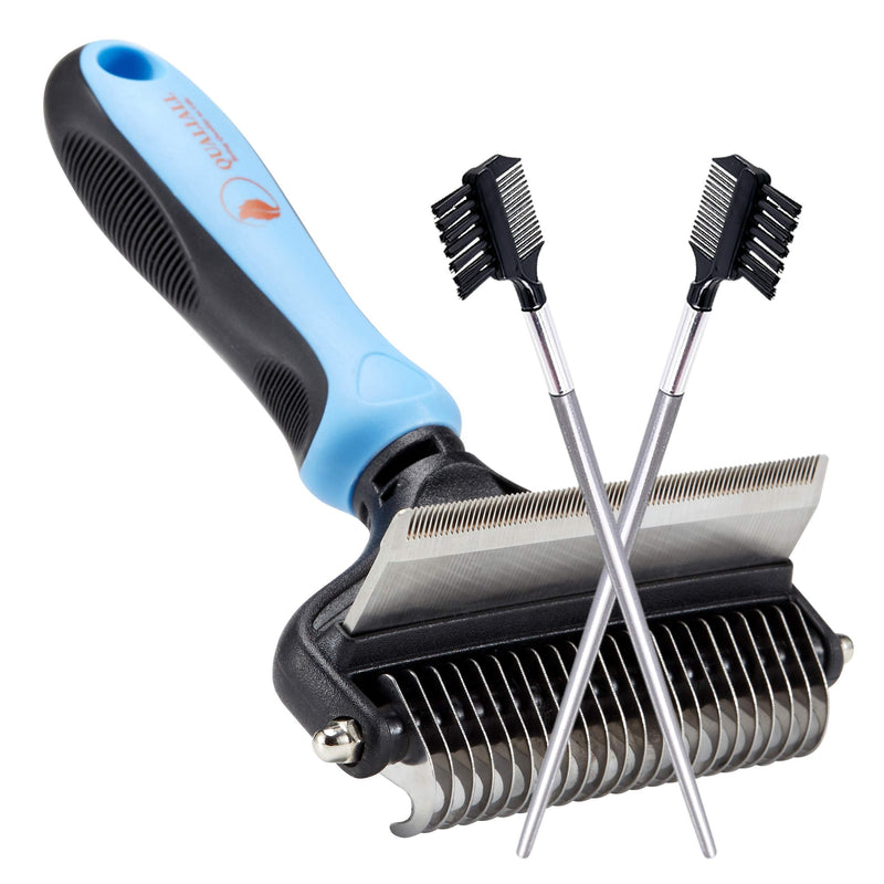Undercoat Rake, Dog Brush, Deshedding Brush, Dog Brush for Shedding, Dog Deshedding Brush, Dog Shedding Brush Deshedding Tool for Long Haired Pets Cats or Dogs, Saving Safe Fast 1+2 pcs - BeesActive Australia