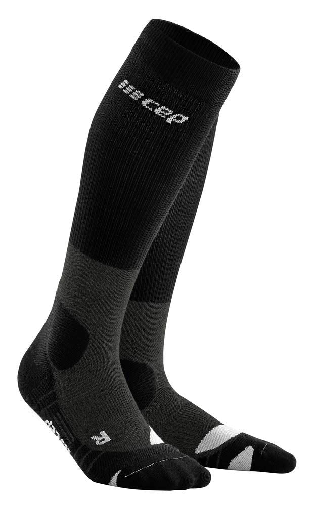 CEP Women's Long Compression Wool Socks Outdoor Merino For Hiking 4 Stonegrey/Grey - BeesActive Australia