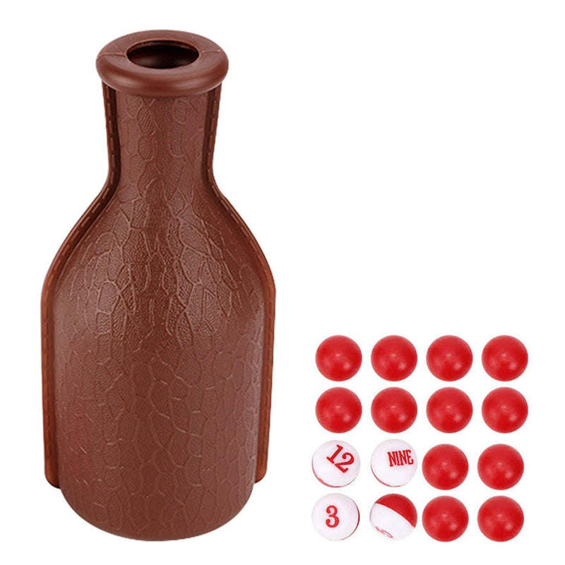DGZZI Pool Snooker Billiard Table Kelly Pool Shaker Bottle with 16PCS Red and White Tally Peas - BeesActive Australia