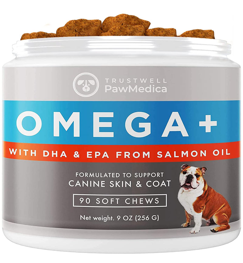 PawMedica Omega 3 for Dogs, Dog Skin and Coat Supplement for Dogs with Fish Oil Dogs Love, Dog Omega 3 Helps with Dog Dry Skin, Dog Omega 3 6 9 Vitamin for Dogs, Omega 3 Dog Chews for Dog Allergies - BeesActive Australia