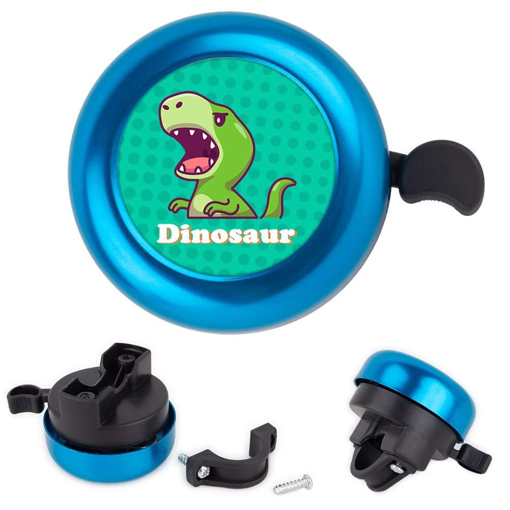 OOK Bike Bell for Kids,Aluminum Bicycle Bell Bicycle Bell with Crisp Loud Sound Adjustable Bike Ringer Dinosaur Blue - BeesActive Australia