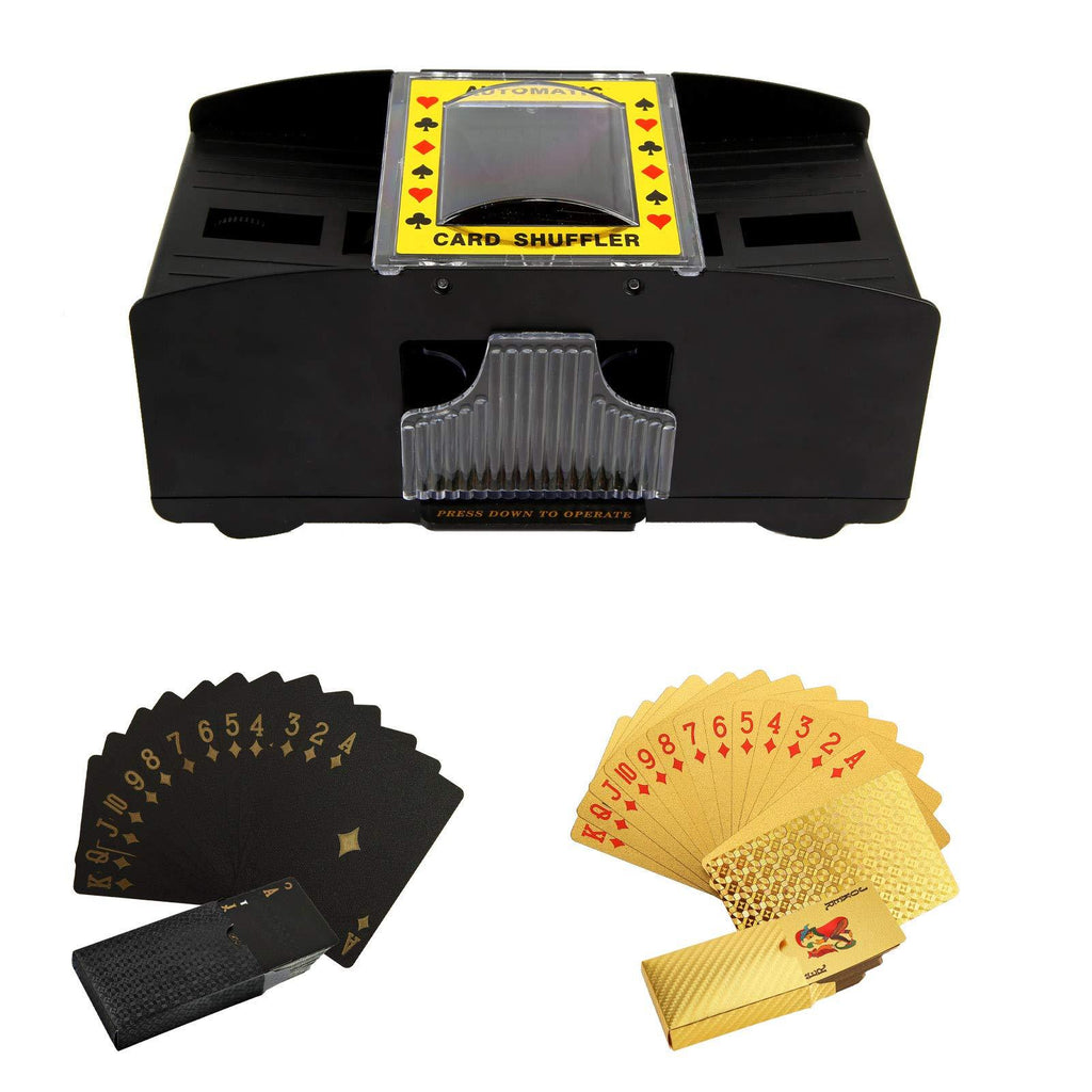 ZEAVAN Automatic Card Shuffler with 2 Deck of Playing Cards, Adult Elderly Electric Easy to Use Bridge Game Electric Playing Card Shuffler Automatic Poker Shuffling Machine (2-Deck) BCD - BeesActive Australia