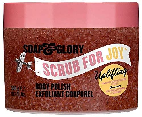 Soap & Glory Uplifting Scrub For Joy Body Polish 10.1 Fl Oz. Body Polish Exfoliant. Notes of Rhubarb & Grapefruit. Vegan, Oil free, Paraben free. 1 Pack - BeesActive Australia