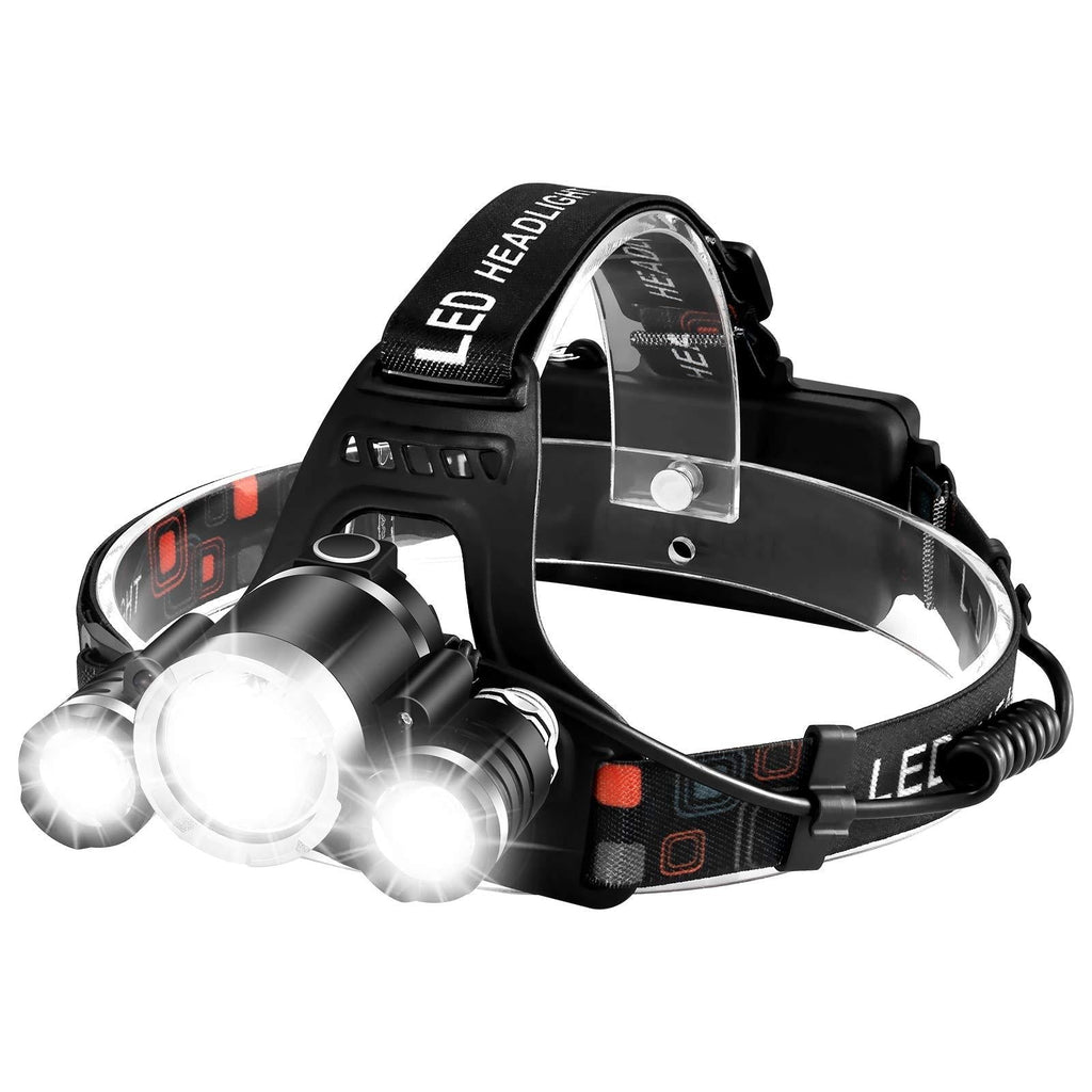 Rechargeable Headlamp 6000 Lumens LED Headlight Head Lamp Flashlight Motion Sensor IPX6 Rainproof Super Bright Outdoor Camping Cycling Running Fishing Hunting Hiking Headlamps for Adults - BeesActive Australia