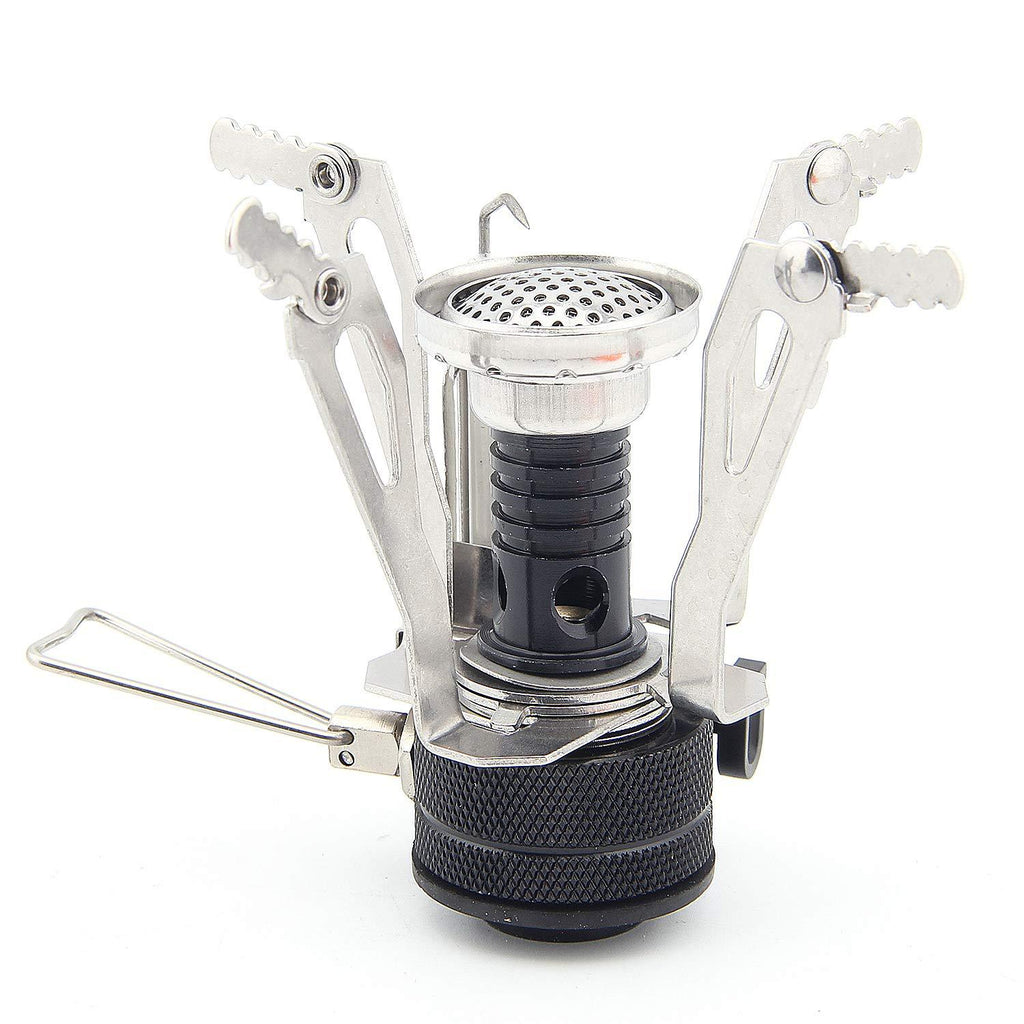 Outdoor Stoves Camping Stove Backpacking Stove with Piezo Lgnition Ultra Light mini Picnic Stove for Outdoor Camping Hiking Cooking (Black) Black - BeesActive Australia