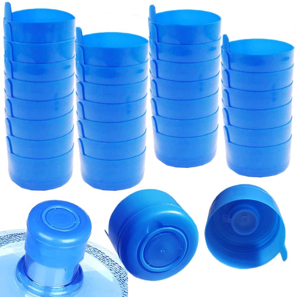 30 Pcs Non Spill Caps,55mm 3 and 5 Gallon Non-Spill Water Jug Caps,Reusable Water Bottle Snap on Cap Anti Splash Bottle Caps - BeesActive Australia