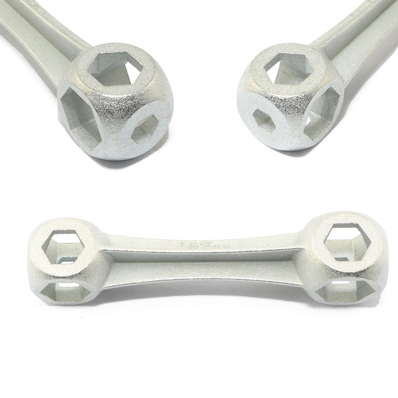 Pro Bamboo Kitchen Bicycle Mountain Bike Repair Tools External Hexagon Head Wrench Repair Tool 6-15mm Heavy Duty Reinforced Metal Bicycle Spanner - BeesActive Australia