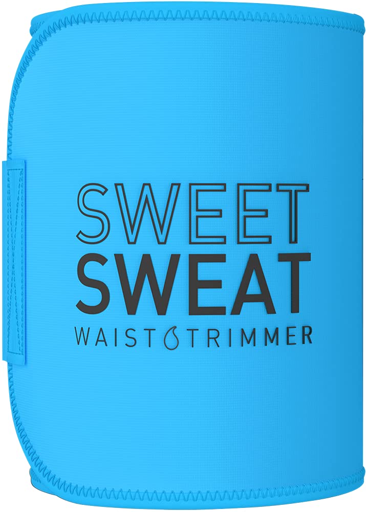Sweet Sweat Waist Trimmer 'Neon' Series | Premium Waist Trainer Band for Men & Women Neon Blue Small - BeesActive Australia