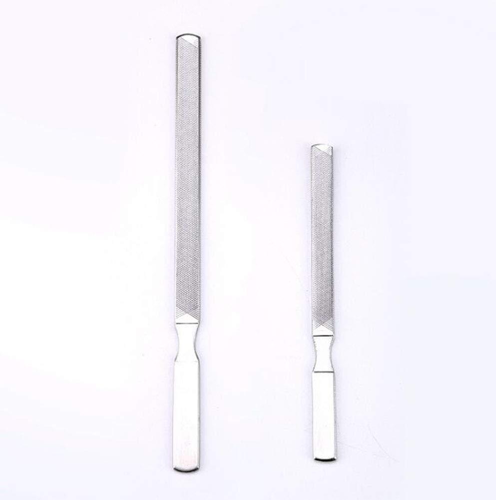 WOIWO 2PCS Stainless Steel Four-sided Nail File/Gray Nail File/Toenail File to Remove Dead Skin Nail Tool - BeesActive Australia