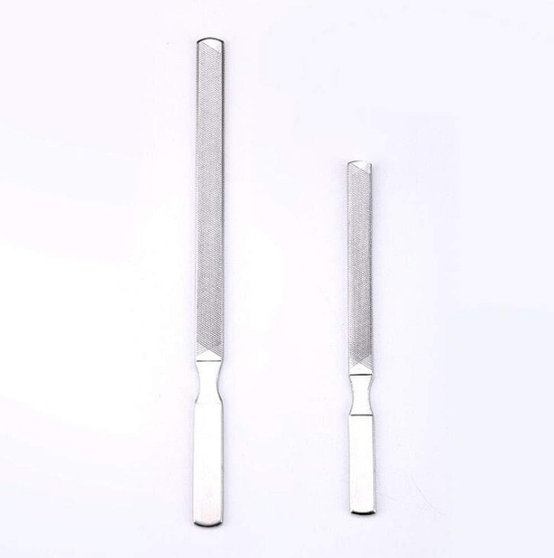 WOIWO 2PCS Stainless Steel Four-sided Nail File/Gray Nail File/Toenail File to Remove Dead Skin Nail Tool - BeesActive Australia