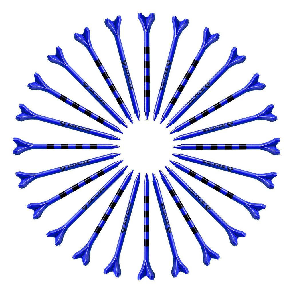 SAPLIZE Plastic Golf Tees (2-3/4"&3-1/4" Available) Reduces Friction & Side Spin 4 Prongs Plastic Tees Blue(3-1/4") 3-1/4", 50pcs - BeesActive Australia