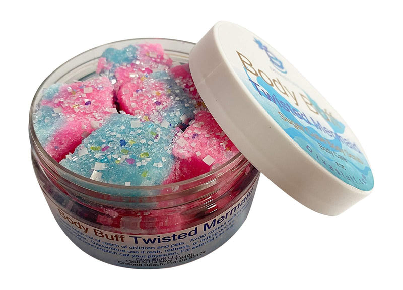 Twisted Mermaid Scent Sugar Cube Exfoliating Body Scrub/Wash With Iridescent Sugar Crystals By Diva Stuff - BeesActive Australia