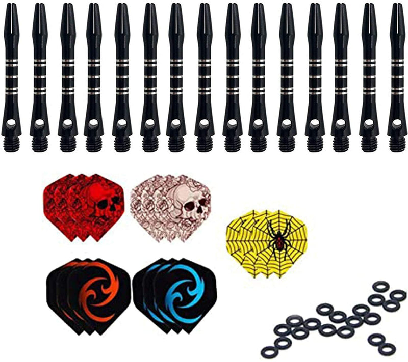 ToBeIT Dart shafts Black Dart shafts Dart Flights Dart Rubber Rings Dart Accessories - BeesActive Australia