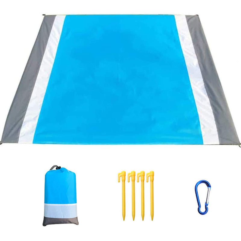 Yosnie Sandfree Beach Blanket,79''×83'' Waterproof Portbale Picnic Blanketswith 4 Stakes for 4-7 Adults,Oversized Lightweight Outdoor Beach Mat for Picnic, Camping, Travel, Hiking - BeesActive Australia
