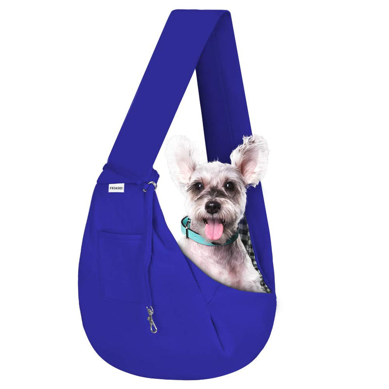 FDJASGY Pet Sling Carrier for Small Dog Reversible and Hands-Free Dog Bag with Adjustable Strap and Pocket for Outdoor Travel 1 Count (Pack of 1) Blue(Unadjustable) - BeesActive Australia