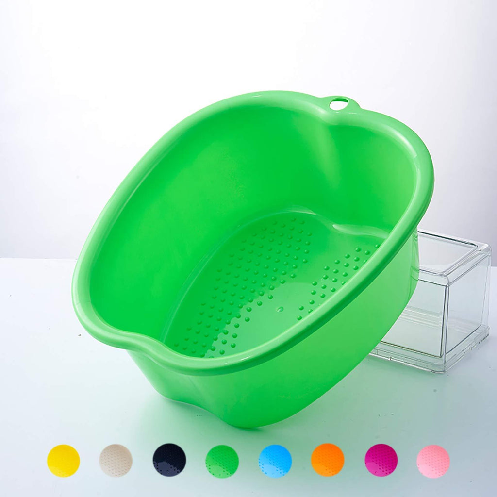 Foot Soaking Bath Basin, Sturdy Durable Plastic Foot Bath and Foot Massager Foot Bucket, Great for Getting the Dead/Old Skin Off Your Feet,Portable Foot Tub (FITS UP to A Men's Size 11)(Green) Green - BeesActive Australia
