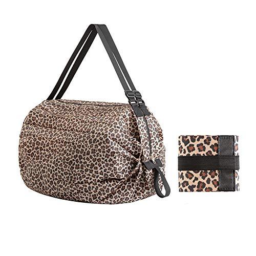 Leopard Foldable Gym bag for Women,Extra travel duffel bag ,beach bags and totes for women, Portable Beach Travel Lightweight Luggage Bag (leopard print) Leopard Print - BeesActive Australia