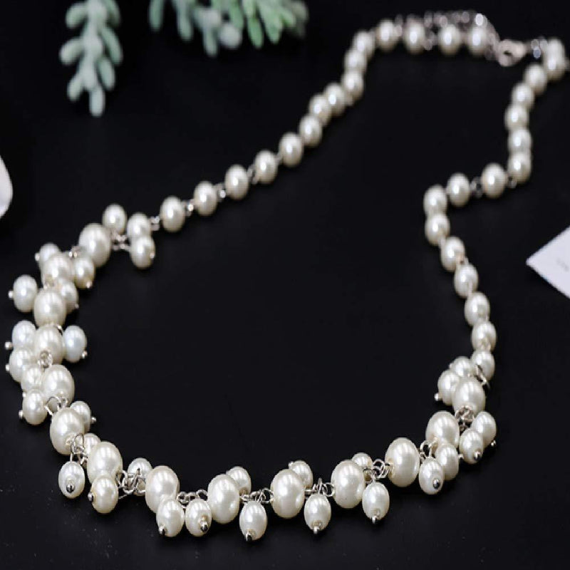 VESOCO Danity Pearl Choker Neckalce Chain Boho Jewelry Chain for Women and Girls for Dancing Party Wedding Vacation (Style 1) Style 1 - BeesActive Australia