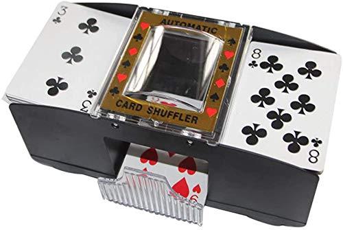BUTIAN Automatic Poker Card Shuffler，1-2 Decks Poker Shuffles Card Shuffler Machine, Battery-Operated Electric Shuffler A Gift Funny Family Game Accessory Black - BeesActive Australia