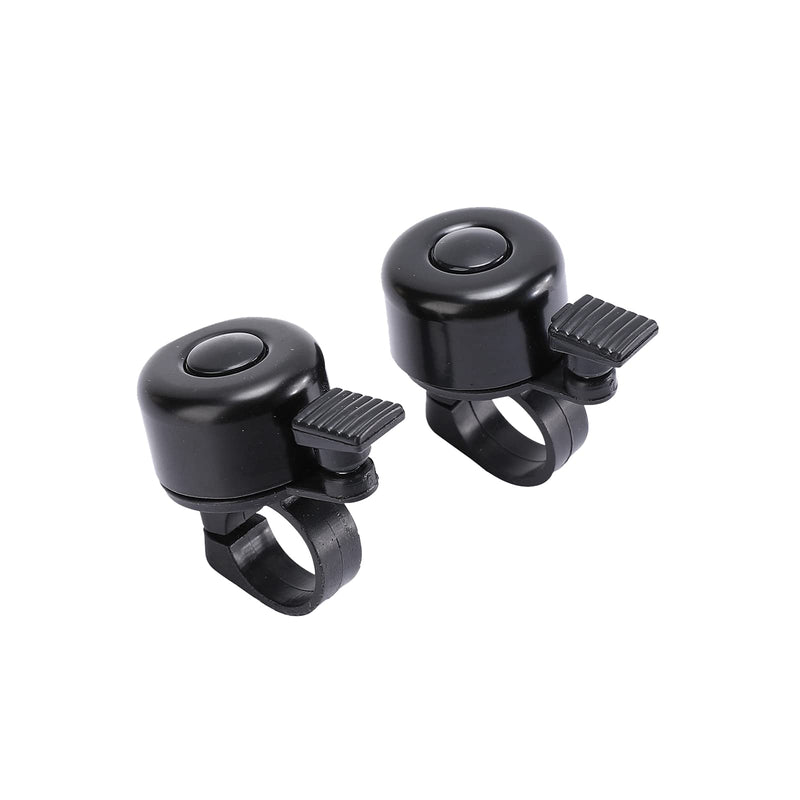 GSM Brands Bike Bell for Bicycle, 2pcs Mini Aluminum, Classic Loud Sound Pack of Two Black Bells Fit Handlebars .87-.89" - BeesActive Australia