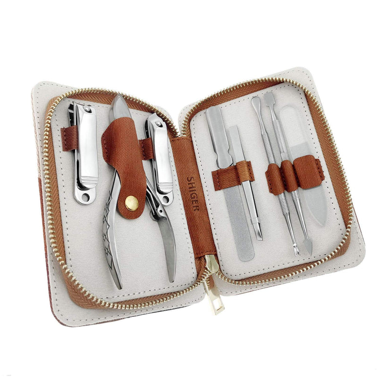 SHIGER Professional Nail Clipper Set Ultra Sharp Sturdy Fingernail Toenail Nipper Cutters with Travel Case for Seniors Ingrown Thick Nails Cuticle Trimmer File Buffer Manicure Pedicure Tool (Set B) Set B - BeesActive Australia