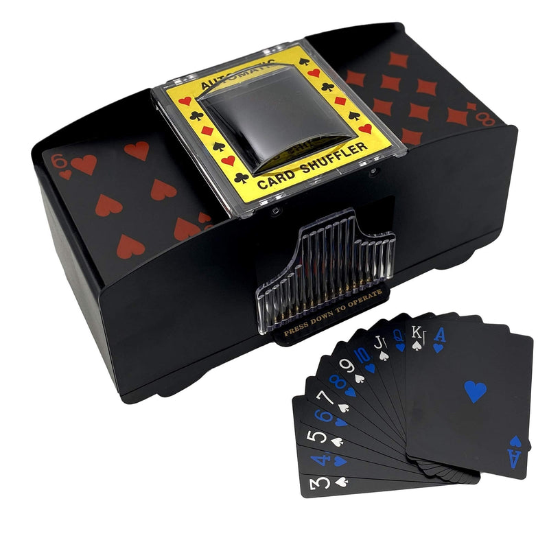 LIIBOT 2/6 Deck Automatic Card Shuffler for UNO, Texas Hold'em, Poker, Home Card Games, Blackjack, Battery Operated Electric Poker Shuffling Machine 2 Decks - BeesActive Australia