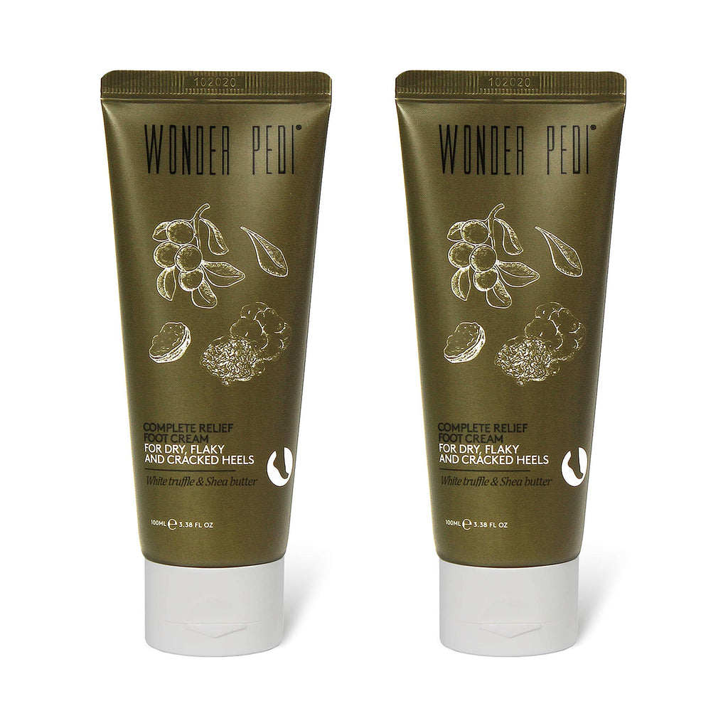 Foot Cream for Cracked Heels with White Truffle, Shea Butter, and Urea – Complete Relief Moisturizing Heel Cream for Cracked, Dry, Flaky Skin - 100ml – By Wonder Pedi… (2 PACK) - BeesActive Australia