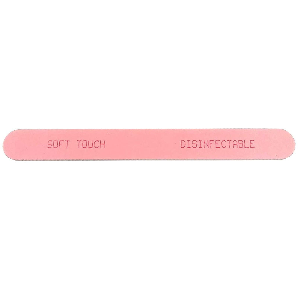 Soft Touch Nail File, Double Sided – 280/320 Grit, Light/Dark Pink, for Natural Nails, 7 Inch - One Piece 1 Piece - BeesActive Australia