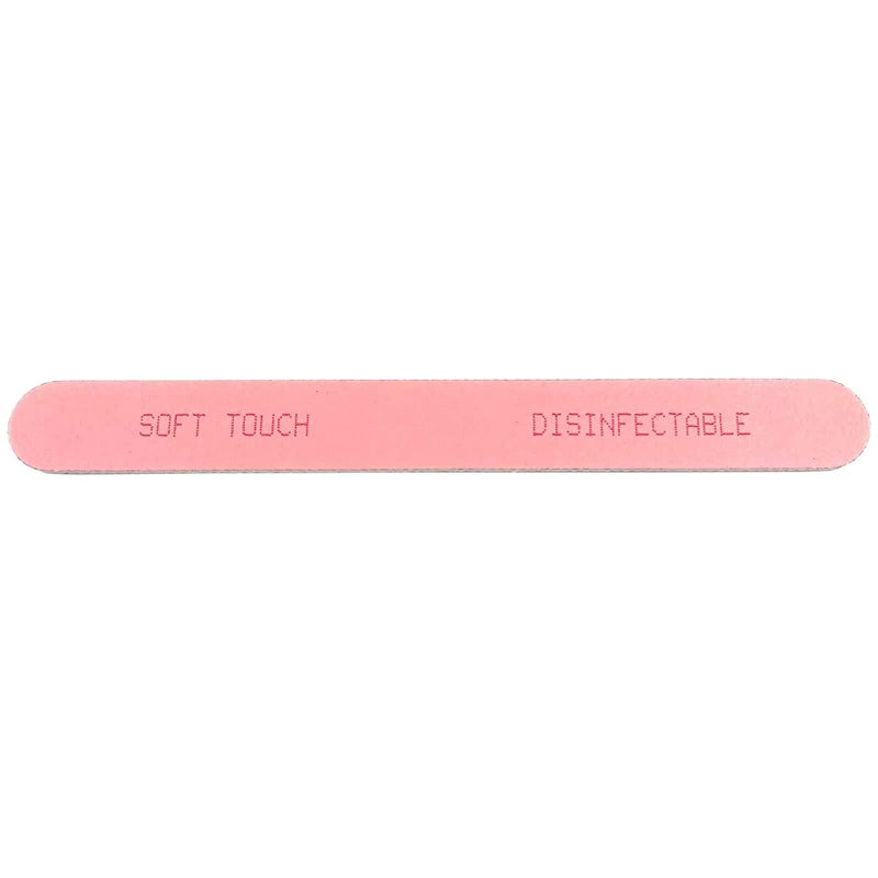 Soft Touch Nail File, Double Sided – 280/320 Grit, Light/Dark Pink, for Natural Nails, 7 Inch - One Piece 1 Piece - BeesActive Australia