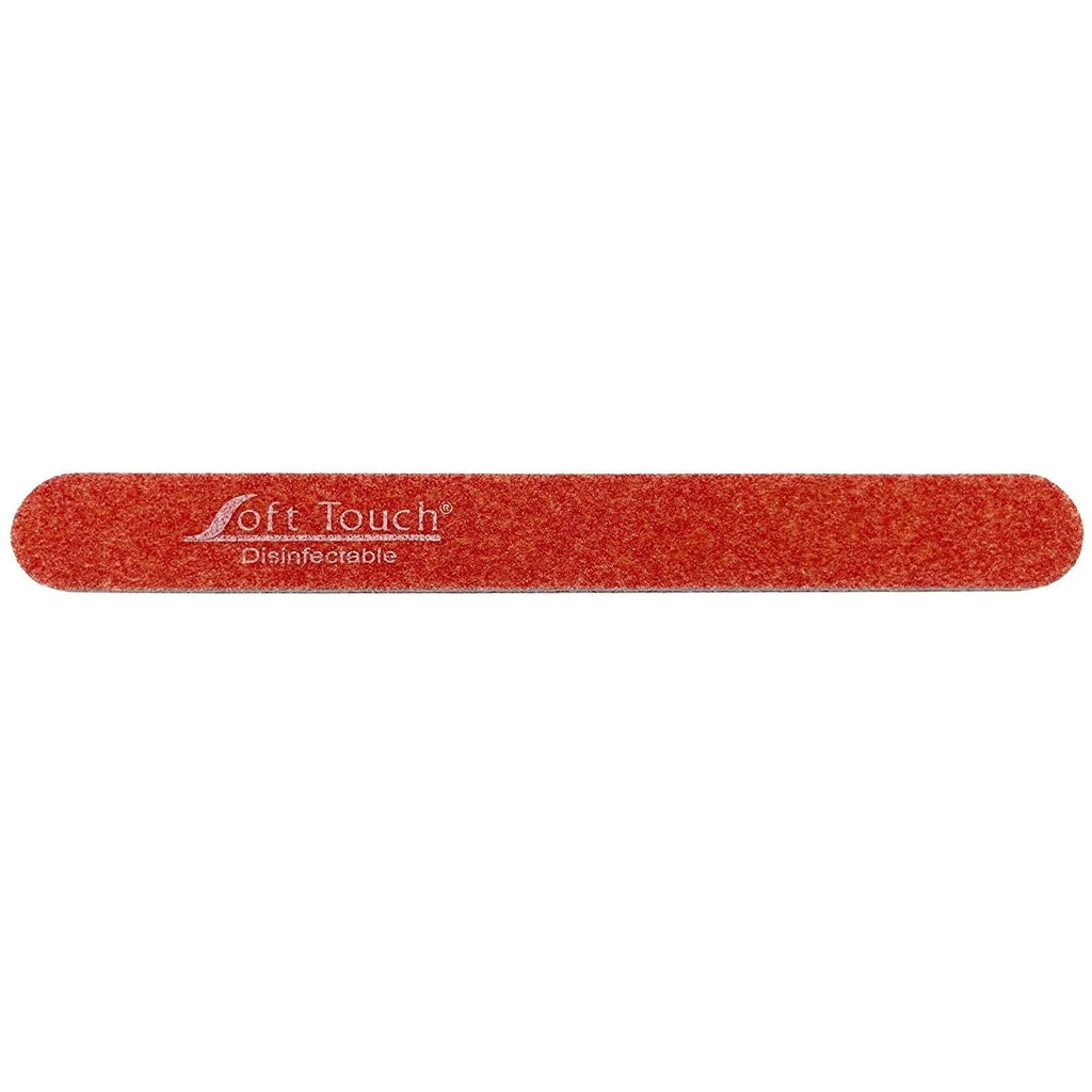 Soft Touch Nail File, Extra Coarse 80 Grit, Durable Red Mylar, for Acrylic Nails, 7 Inch - 5 Piece 5 Pieces - BeesActive Australia