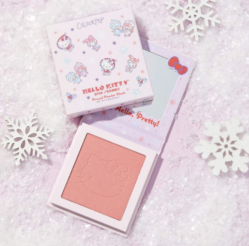 ColourPop x Hello Kitty Pressed Powder Cheek Color in BUNDLED UP! Full Size Blush New in Box - BeesActive Australia