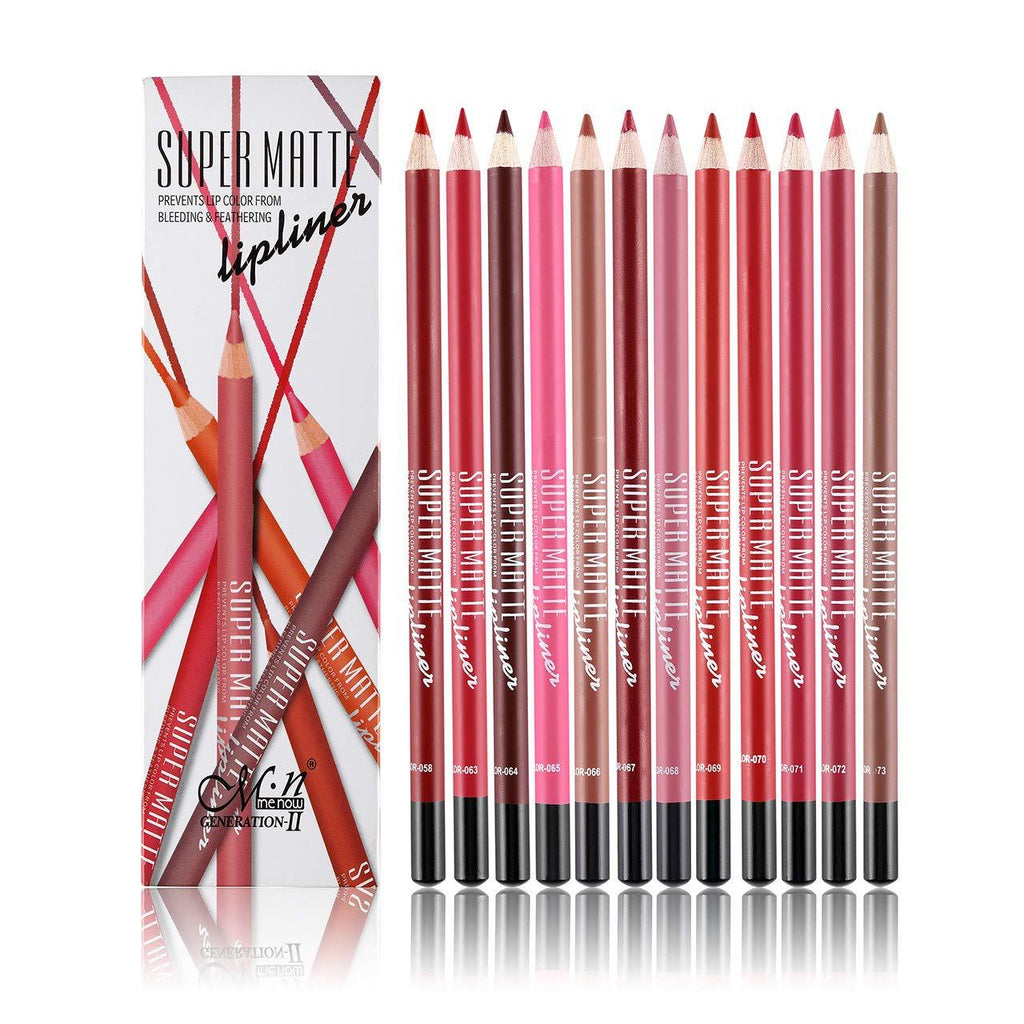 CCbeauty Lip Liners Pencil Set, Premium Waterproof Smooth Slim Lip Pencils, Long Lasting Matte Makeup Lipliners 12 Colors - BeesActive Australia