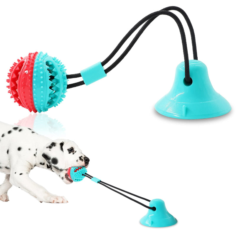 Dog Toys, Dog Chew Toys for Aggressive chewers,Dog Rope Toys with Suction Cup for Puppy Dogs,Dog Training Treats Teething Toys for Boredom, Small Dog Puzzle Toy Treat Food Dispensing Ball Toys Blue - BeesActive Australia