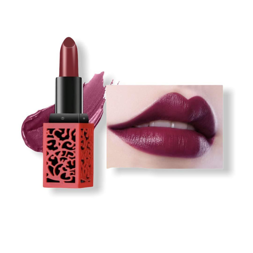 lipstick professional makeup long lasting |Reduce lip lines-olive oil nourish moisturize| Waterproof and sweatproof| Soft color rendering|touch of color rendering|high saturation color rendering|full and vivid color (Berry purple 09#) Berry purple 09# - BeesActive Australia