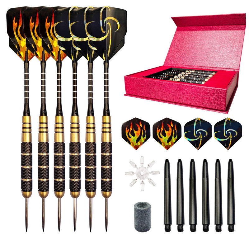 6pcs Steel Tip Darts 25 Grams, Premium Professional Darts Steel Tip Set, Suitable for All Skill Levels, Great for Him or Her - BeesActive Australia
