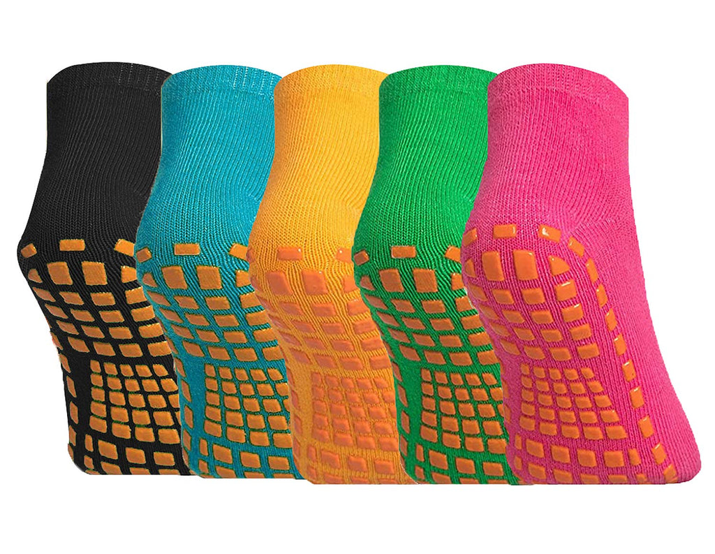 5 Pairs Non Slip Socks Grips Anti Skid Trampoline Ankle Grip Socks for Boys Girls Toddlers Kids 2-5T - BeesActive Australia