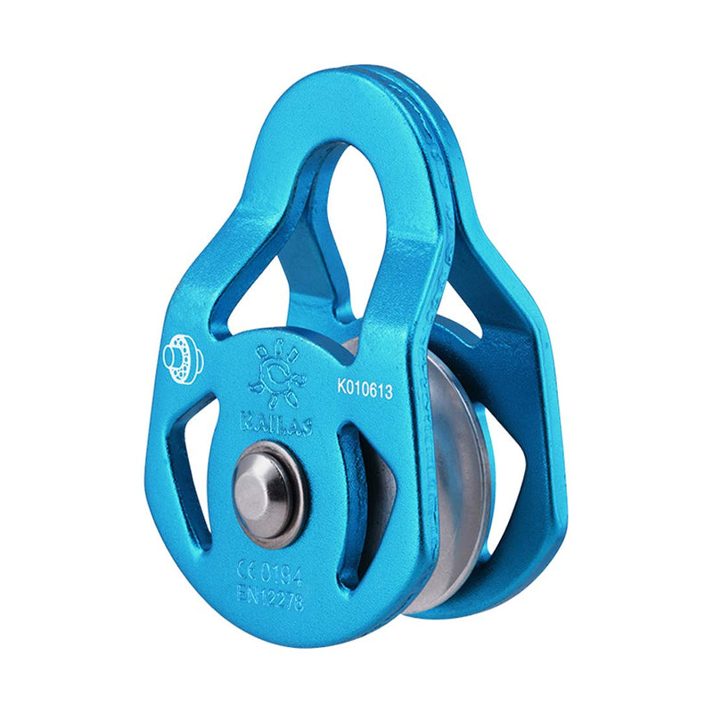 KAILAS Mobile Micro Climbing Rescue Pulley CE UIAA Certified Single/Double Pulley Rope 28kN Small Lightweight Heavy Duty Aluminum Steel Blue Single Pulley - BeesActive Australia
