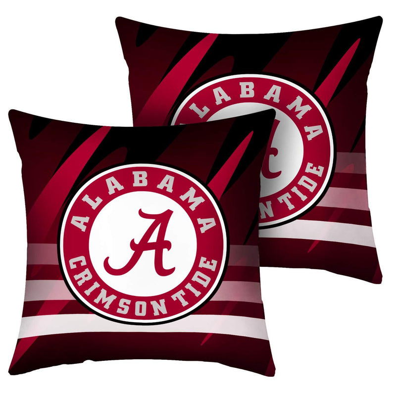 Alabama Crimson Tide University Team Decorative Throw Pillow Covers Soft Pillowcase for Couch Sofa Bedroom Set of 2, 18'' x 18'' Alabama Crimson Tide - BeesActive Australia